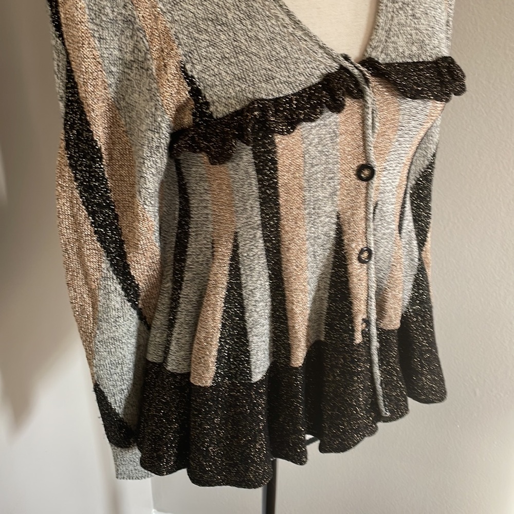3.1 Phillip Lim wool, rayon, linen multicolored cardigan with sparkles size XS - Picture 5 of 11